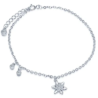 Imagen de Pulsera Mujer Yumilok Copo de Nieve Plata Tamaño ajustable