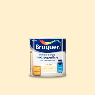 Imagen de Bruguer Acrylic Multisuperficie Esmalte al agua Satinado Blanco Algodón 250 ml