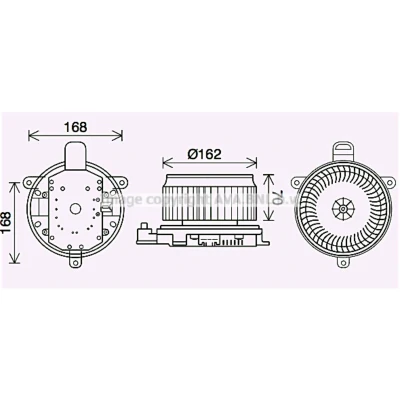 Imagen de Motor eléctrico, ventilador interior AVA COOLING TO8740