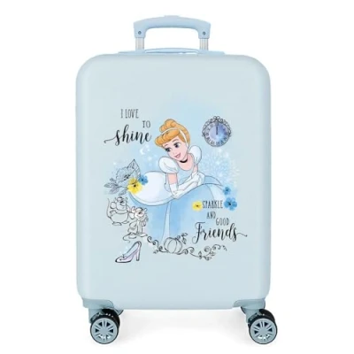 Imagen de Disney Princess Celebration Maleta de cabina Azul 38x55x20 cms Rígida ABS Cierre combinación lateral 34L 2,66 kgs 4 Ruedas Dobles 0