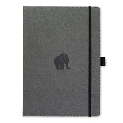 Imagen de Dingbats* Vida Silvestre Cuaderno A4 Punteado Extra Grande Libreta de Tapa Dura Cuero PU Cierre Elástico, Soporte para bolígrafos, Marcador