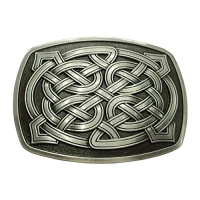 Imagen de hebilla de cinturón rectangular con nudo celta, occidental Keltic para hombres y mujeres, celta escocés irlandés americano