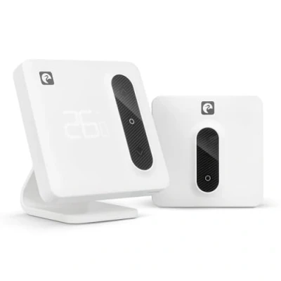 Imagen de Garza Smart Termostato Wi Fi Inteligente para Caldera y Calefacción, con Adaptador, Medidor Consumo, Control táctil, Detección Ventanas Abiertas, App Voz, Alexa/Google, 401367G
