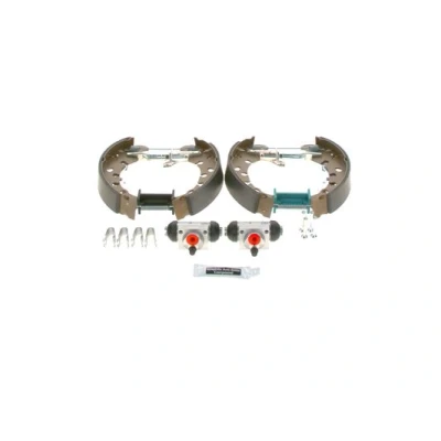 Imagen de BOSCH 0 204 114 668 Kit frenos, disco de tambor con accesorios, cilindro freno rueda OPEL: Corsa D Hatchback