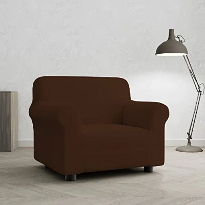 Imagen de Italian Bed Linen Funda Cubre Sofá “Più Bello, Marron, 1 Plaza
