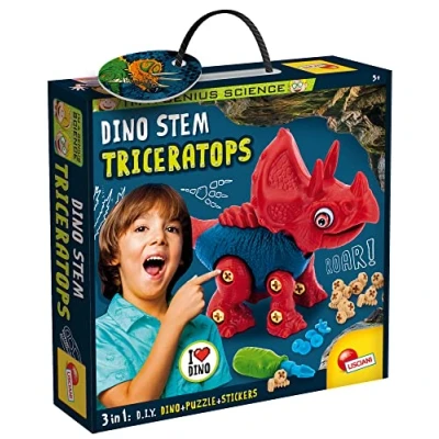 Imagen de Liscianigiochi I&#039;m a Genius Dino Stem Triceratops Juego educativo científico para niños partir de 5 años (92420), color no aplicable