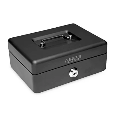Imagen de Rapesco SB0010B1 Caja Fuerte Portátil con Portamonedas, 25 cm de ancho, Negro