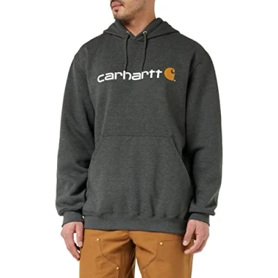 Imagen de Carhartt, Hombre, Sudadera Con Logotipo Gráfico, Tejido De Grosor Medio, Ajuste Holgado, Gris carbón jaspeado, XL