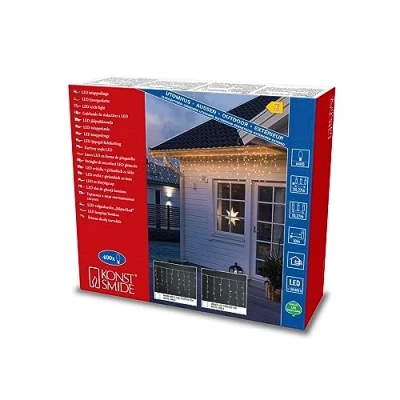 Imagen de Konstsmide Christmas Cortina de lluvia Ice ámbar 1027 cm 400fl