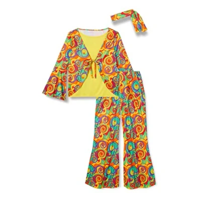 Imagen de amscan 9907005 Disfraz de mujer hippy para mujer, talla 38 40, multicolor