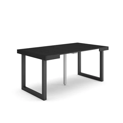 Imagen de Skraut Home Mesa Consola Extensible Comedor Plegable 160 para 8 comensales Patas Madera Maciza Estilo Moderno Negro