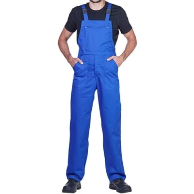 Imagen de Pantalones con Peto de Trabajo para Hombre, Made in EU, Mono Trabajo, Azur, Blanco, Rojo, Verde, Negro