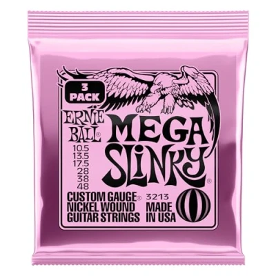 Imagen de Ernie Ball Mega Slinky Nckl Wnd Elec Gtr Strings 3 paquete 10.5 48