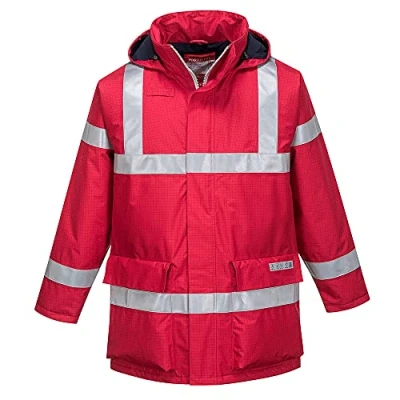 Imagen de Portwest Chaqueta Antiestática E Ignífuga Bizflame Rain, Tamaño: L, Color: Rojo, S785RERL