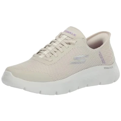 Imagen de Skechers, Grand Entry, Zapatillas sin cordones para mujer Go Walk Flex, Blanco sucio, 11 Wide