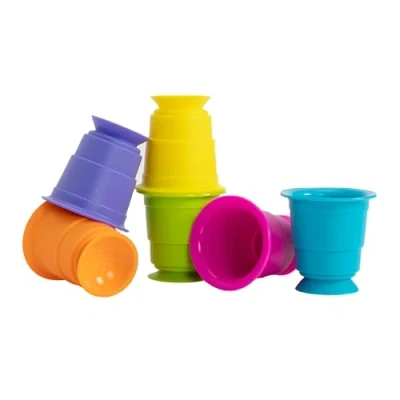 Imagen de Fat Brain Toys, Suction kupz, Vasos apilables con Ventosa para bebés, 6 Piezas, Juguete de Aprendizaje Infantil, Juego Seguro, motricidad Fina, niños preescolares Desde Meses, Bizak (30690183)