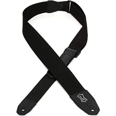Imagen de Levy&#039;s MRHP BLK Correas Para Guitarras Right Height Polyester 2&quot; Black