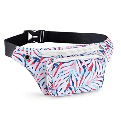 Imagen de HAWEE Moda Riñonera Deporte Bolso de Cintura Unisexo Paquete Multicolor Cinturon con Conector para Auriculares Hombre Mujer Running Viaje Senderismo Jogging Ciclismo