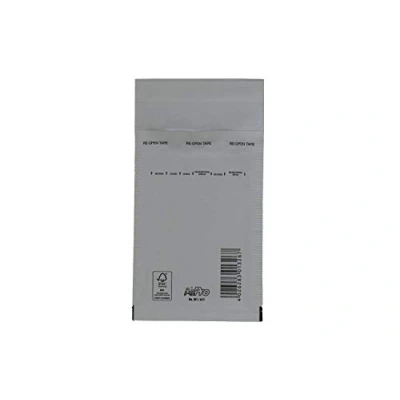 Imagen de SmithPackaging Sobres acolchados de burbujas, color blanco, 100 mm x 165 mm, paquete 5