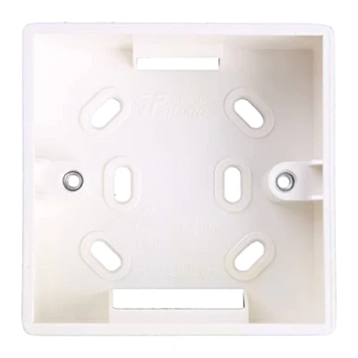 Imagen de caja de conexiones PVC tipo 86 para montaje en pared, base enchufe, superficie, toma corriente blanco cubierta protección, conexiones, con