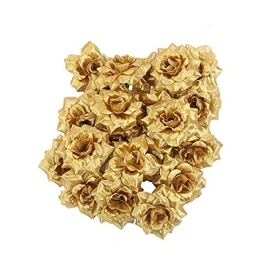 Imagen de Wohlstand 50 Rosas de Seda Artificial,Cabeza Flor,Hermosa Mini Artificial Flores Rosa para la Decoración Tarjeta Boda del Hogar Artesanía DIY