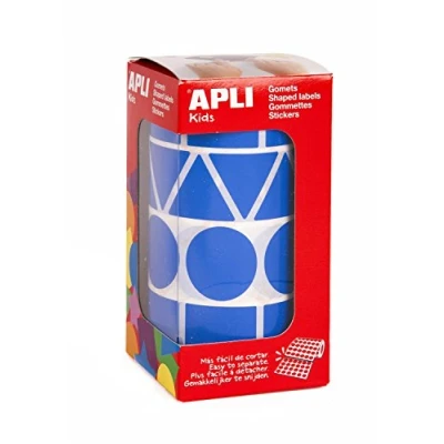Imagen de APLI Kids 11162 Rollo de gomets figuras surtidas color azul, tamaño XL