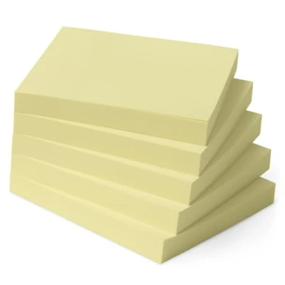 Imagen de Amazon Basics Cuadrado Notas adhesivas, blocs autoadhesivos, Paquete de 5, 7.6 x cm, Amarillo