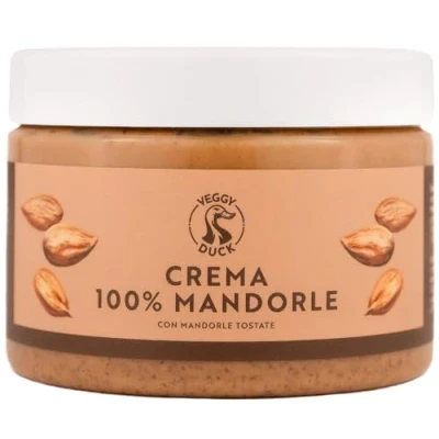 Imagen de Veggy Duck Crema de Almendras Marrón (330g) Natural Tostadas Sin Azucar Añadidos