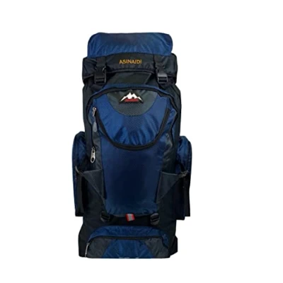 Imagen de ded Mochila de Senderismo para Viajes Montañismo Escalada Camping Trekking 76L Hombres Mujer macuto Impermeable Negro con Azul