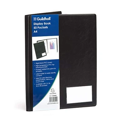 Imagen de Guildhall CDB50Z Carpeta de 50 fundas, A4, color negro