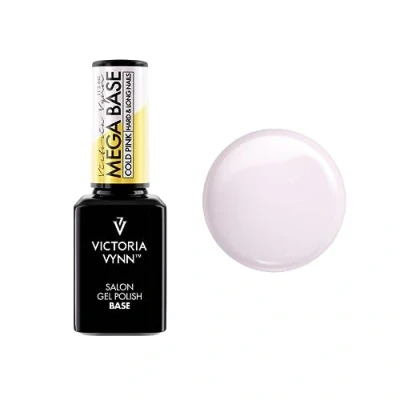 Imagen de Victoria Vynn Mega Base Esmalte de gel híbrido UV LED para uñas duras y largas, 15 ml, color rosa frío