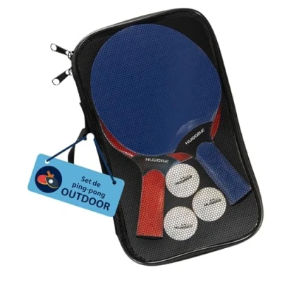 Imagen de HUDORA Juego de Tenis Mesa Unisex Juvenil para Exteriores, Multicolor, Normal