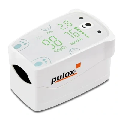 Imagen de Pulox PO 235 Pulsioxímetro pediátrico con función de alarma Medición del valor SpO2, frecuencia pulso y IP en niños