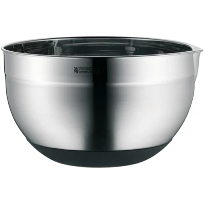 Imagen de WMF Gourmet Cuenco de Cocina 24 cm, Bol para Mezclar 5L con Base Silicona, Acero Inoxidable Cromargan, Apto Lavavajillas