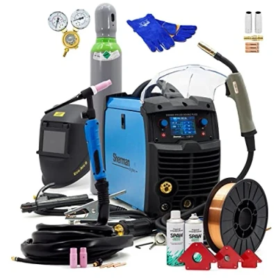 Imagen de Sherman™ DIGIMIG 210 LCD doble pulso Synergic MIG/MAG soldador TIG 200 Amp sinergia 3 en 1 aluminio