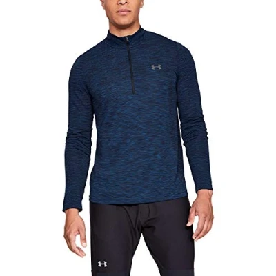 Imagen de Under Armour Vanish Seamless 1/2 Zip Parte Superior del Calentamiento, Hombre, Azul, SM