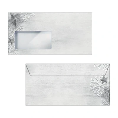 Imagen de SIGEL DU248 Sobres navideños, motivo Frozen Stars, formato DL (110x220 mm), 50 unidades