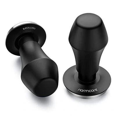 Imagen de Normcore prensador de café V4 49,7 mm, con resorte, herramientas barista, espresso alfombrilla para cafetera ROK, base plana