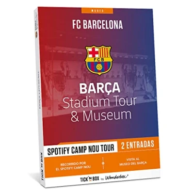 Imagen de Tick&amp;Box Caja Regalo FC Barcelona Barça Stadium Tour &amp; Museum Spotify Camp NOU 2 Entradas Idea Original Hombre