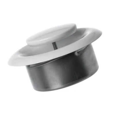 Imagen de Ø 100mm Difusor de Extracción Válvula Disco Regulada Rejilla Ventilación Redonda Acero Blanco