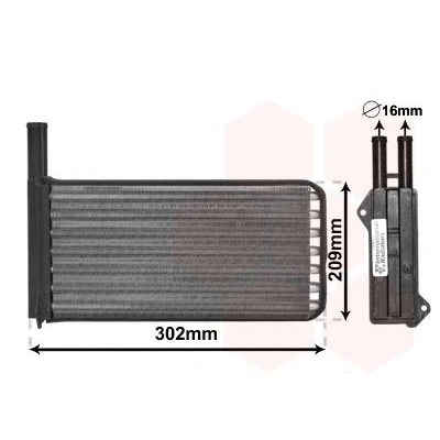 Imagen de VAN WEZEL 18006154 Radiador de Calefaccion FORD: Escort 5, 5 Kombi, ORION 3