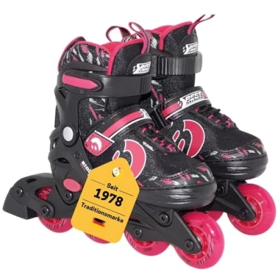 Imagen de Best Sporting Inline Skates, Größe, Farbe: Pink/Schwarz Patines en línea (Talla 30 33), Color Rosa y Negro, Infantil