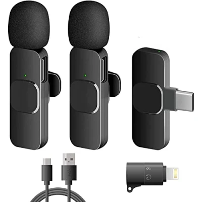 Imagen de Micro Cravate sans Fil pour USB C/Android, Plug Play Enregistrement, Streaming en Direct, Youtube, TikTok, Facebook, réduction du Bruit et synchronisation Automatique(2 pack)