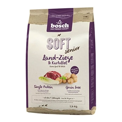 Imagen de bosch HPC SOFT Senior Cabra y Patata Alimento semi húmedo para Perros mayores nutricionalmente sensibles de todas las razas Monoproteico Sin cereales 1 x 2,5 kg