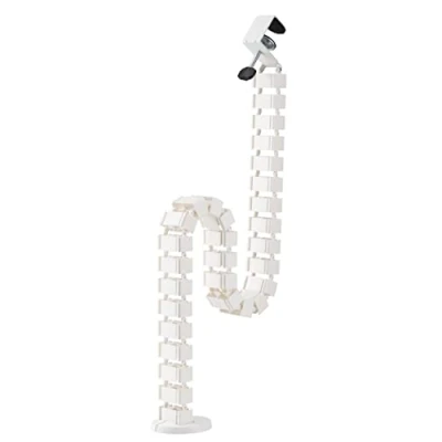 Imagen de mywall HZ43WL Gestión de Cables con una Longitud hasta 1347 mm, para escritorios fijación terminales, canaleta Redonda, Sistema 4 Canales Estructura Modular