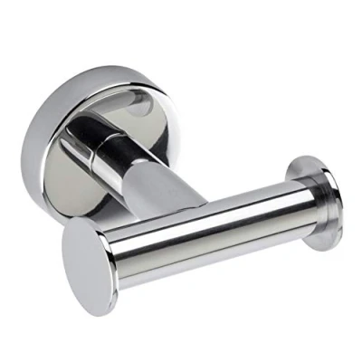 Imagen de INDA A6020BAL Styl Perchero Doble de Pared, Acero Inoxidable, Brillante, 8 x 5 cm