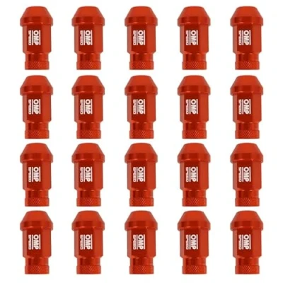 Imagen de OMP Speed Juego de 20 Tuercas Aluminio M12X1.5 Llave 19 Largo 40mm Color Naranja 7075