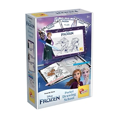 Imagen de Liscianigiochi Disney Frozen Pocket Drawing School (Escuela de Dibujo) Juego Creativo para niñas a Partir 3 años (92192), Color no aplicable