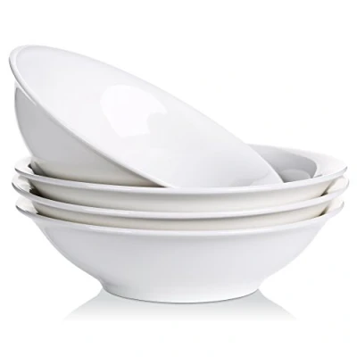 Imagen de LIFVER 1300 ml Porcelana Cuencos de Pasta, Grande Ensaladeras, Grandes, Tazon Ramen, Juego Cuencos, Blanco, 4
