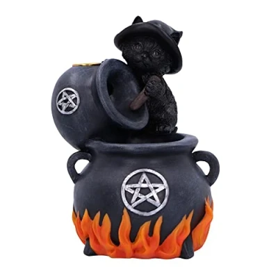 Imagen de Nemesis Now Familiar Brew Quemador de Incienso reflujo, Negro, 18 cm